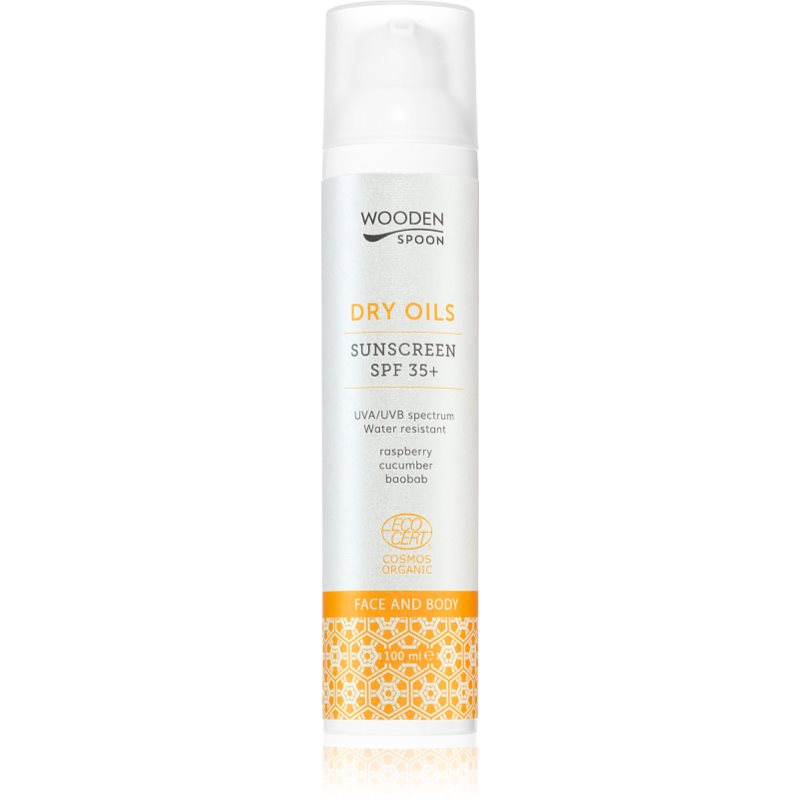 WoodenSpoon Dry Oils слънцезащитен лосион за лице и тяло SPF 35 100 мл.
