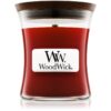 Woodwick Cinnamon Chai ароматна свещ с дървен фитил 85 гр.
