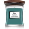 Woodwick Evergreen Cashmere ароматна свещ 85 гр.