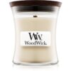 Woodwick Linen ароматна свещ с дървен фитил 85 гр.