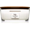 Woodwick Linen ароматна свещ с дървен фитил (hearthwick) 453.6 гр.