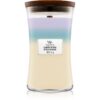Woodwick Trilogy Calming Retreat ароматна свещ с дървен фитил 609.5 гр.