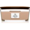 Woodwick Vanilla & Sea Salt ароматна свещ с дървен фитил (hearthwick) 453.6 гр.