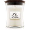 Woodwick White Tea & Jasmine ароматна свещ с дървен фитил 275 гр.