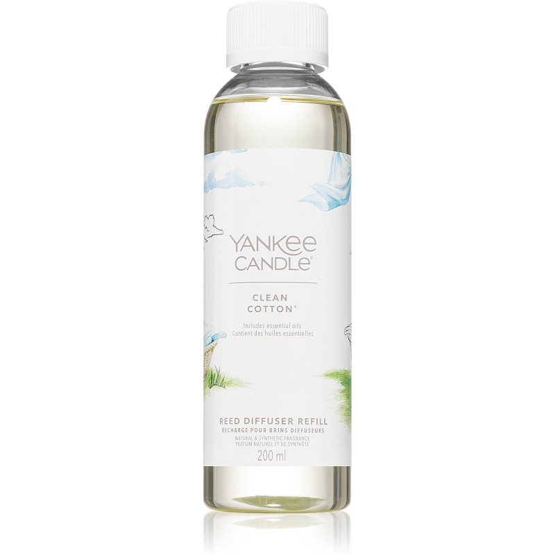Yankee Candle Clean Cotton пълнител за арома дифузери 200 мл.