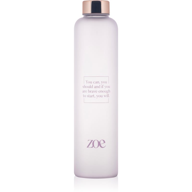 ZOE Quote Glass Bottle стъклена бутилка за вода боя Purple 750 гр.