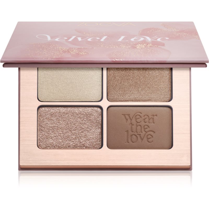 ZOEVA Velvet Love Eyeshadow Quad палитра сенки за очи цвят Beautiful Bright Eyes 4x1