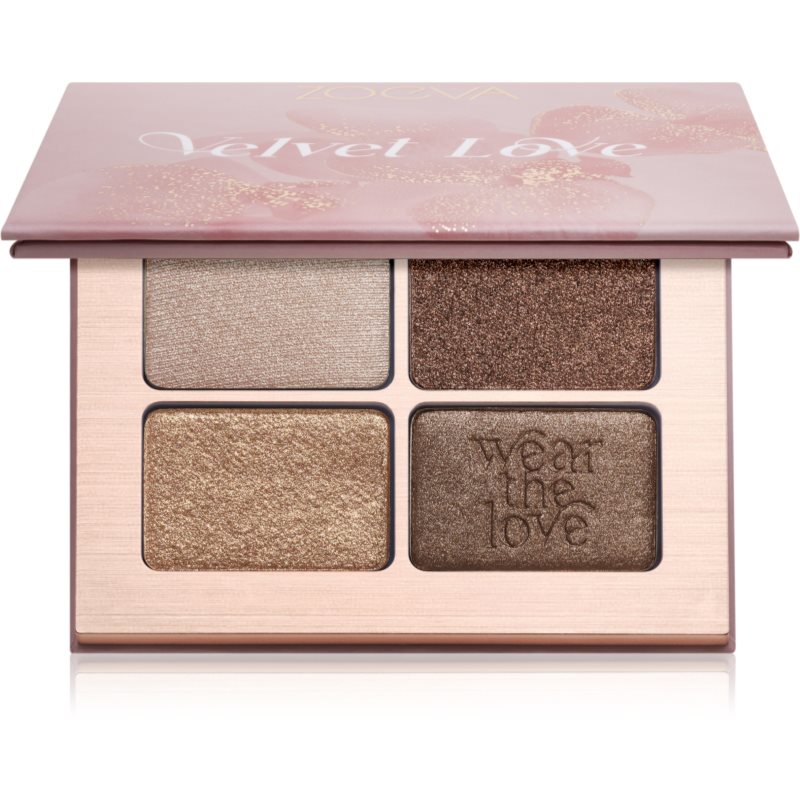 ZOEVA Velvet Love Eyeshadow Quad палитра сенки за очи цвят Bronze Espresso Eyes 4x1