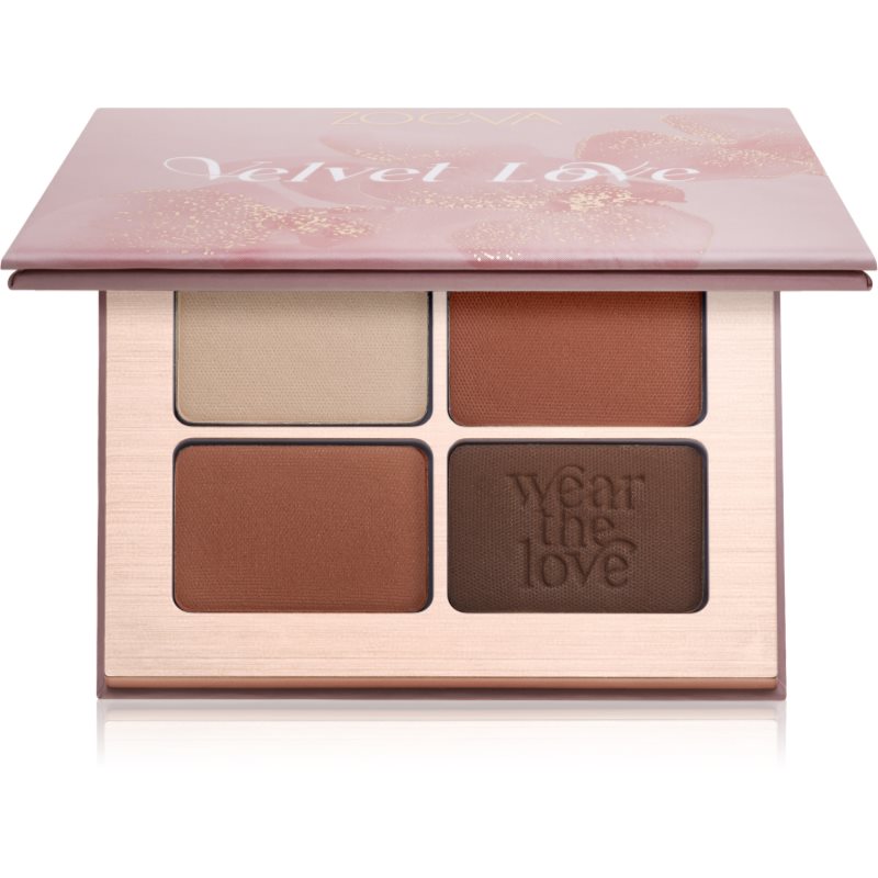 ZOEVA Velvet Love Eyeshadow Quad палитра сенки за очи цвят Easy Nude Eyes 4x1