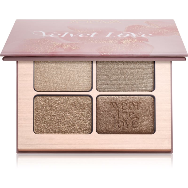 ZOEVA Velvet Love Eyeshadow Quad палитра сенки за очи цвят Velvet Love Eyeshadow Quad Palette 4x1