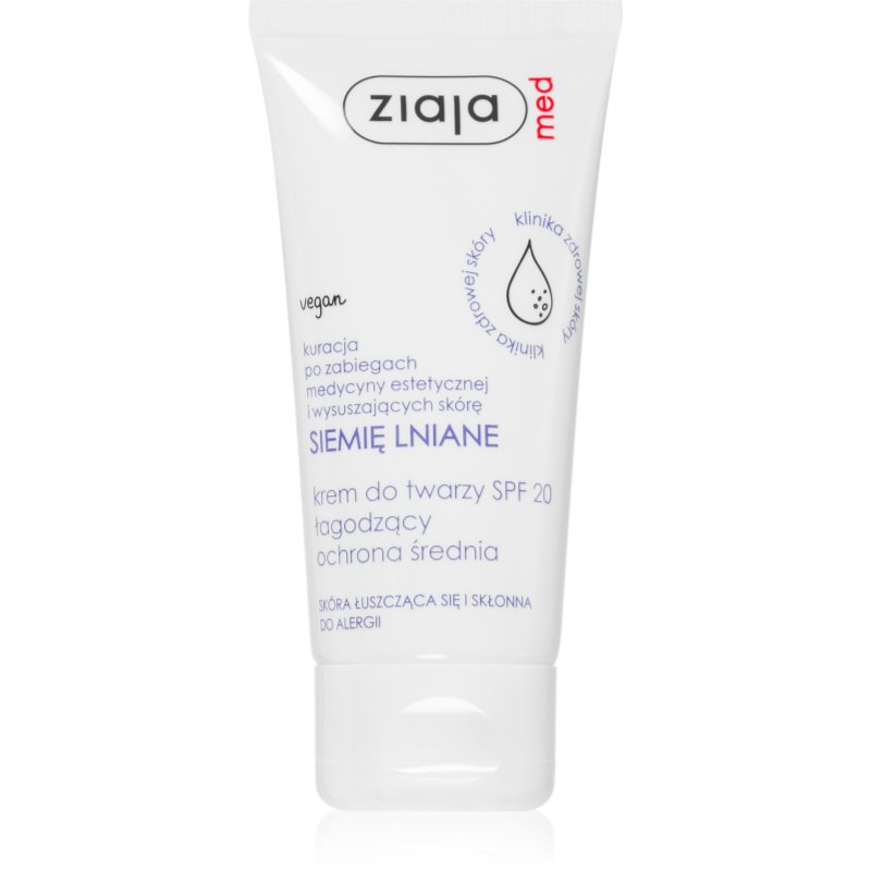 Ziaja Med Linseed крем за лице за слънчеви бани SPF 20 50 мл.