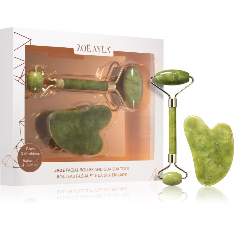Zoë Ayla Jade Facial Roller And Gua Sha Tool подаръчен комплект за лице 1 бр.