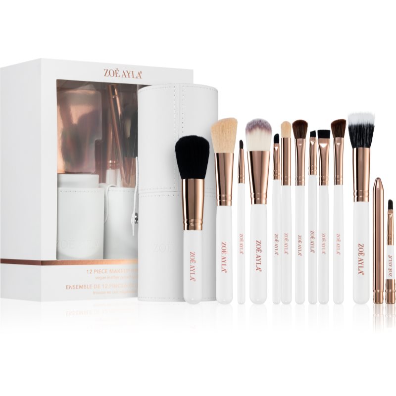 Zoë Ayla Makeup Brush Set 12 Piece комплкет четки с калъф на ниска цена