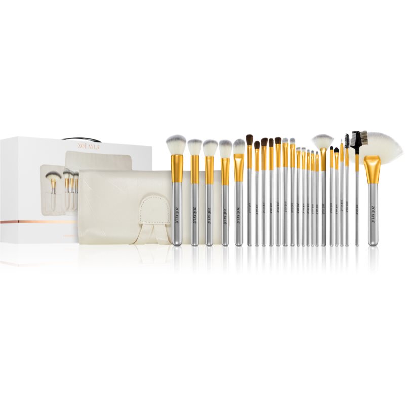 Zoë Ayla Makeup Brush Set 24 Piece комплкет четки с калъф на ниска цена