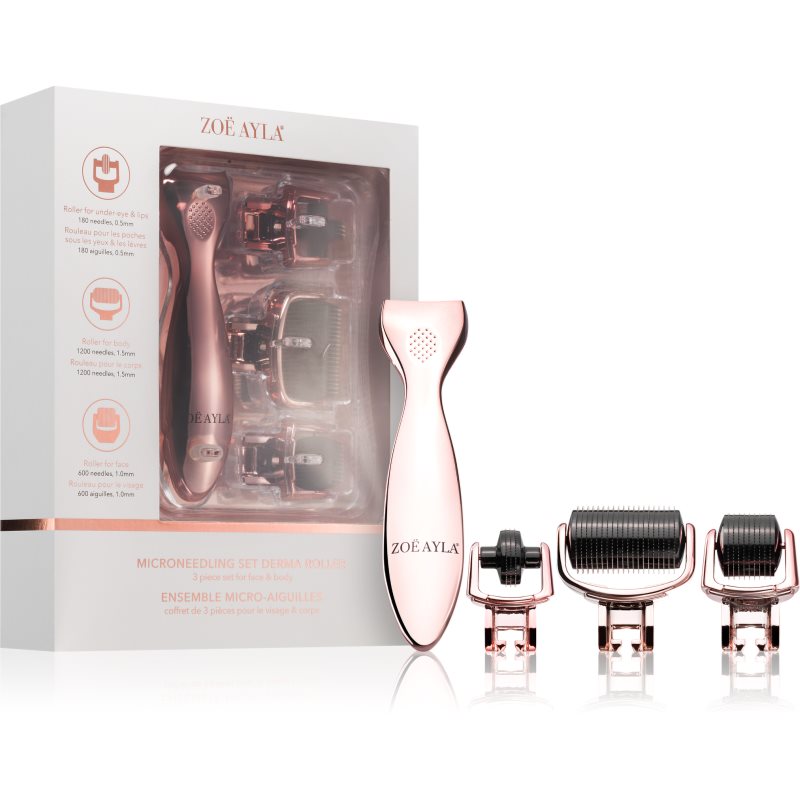 Zoë Ayla Micro-Needling Derma Roller Set миктроиглен  за лице и тяло на ниска цена
