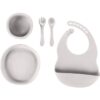 Zopa Silicone Set комплект за хранене за деца Dove Grey 1 бр.