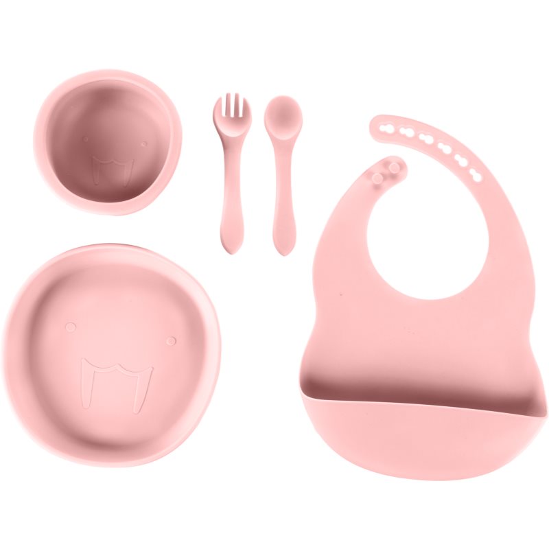 Zopa Silicone Set комплект за хранене за деца Old Pink 1 бр. на ниска цена