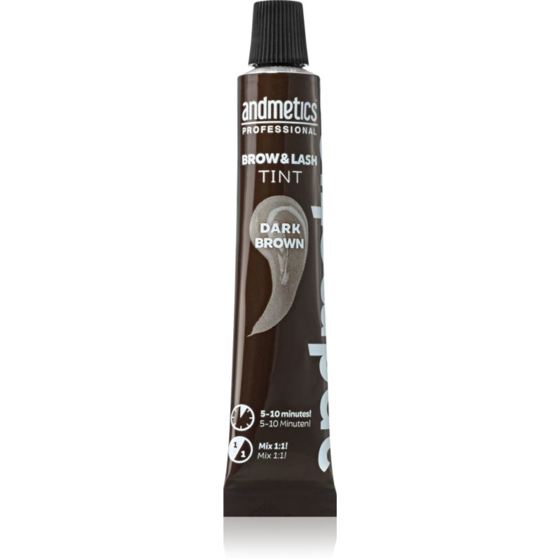 andmetics Professional Brow & Lash Tint боя за вежди и мигли цвят Dark Brown 20 мл.