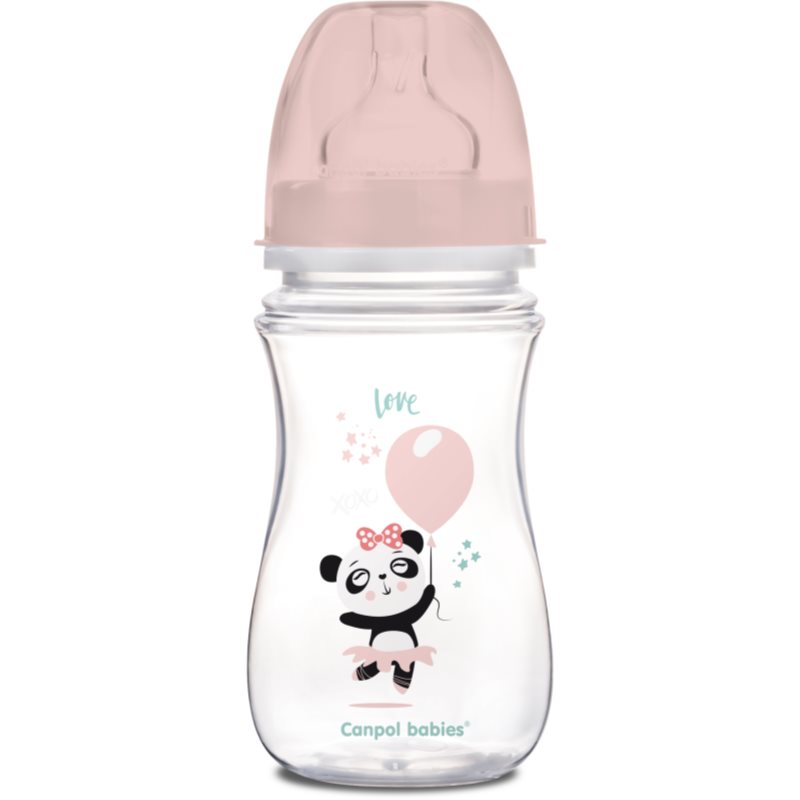 canpol babies Exotic Animals бебешко шише Pink 240 мл.