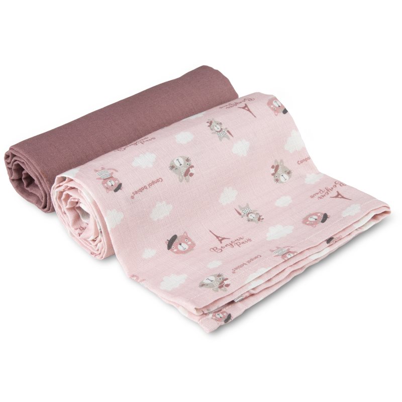 canpol babies Muslin Squares пелени от плат Pink 70x70 cm 2 бр.