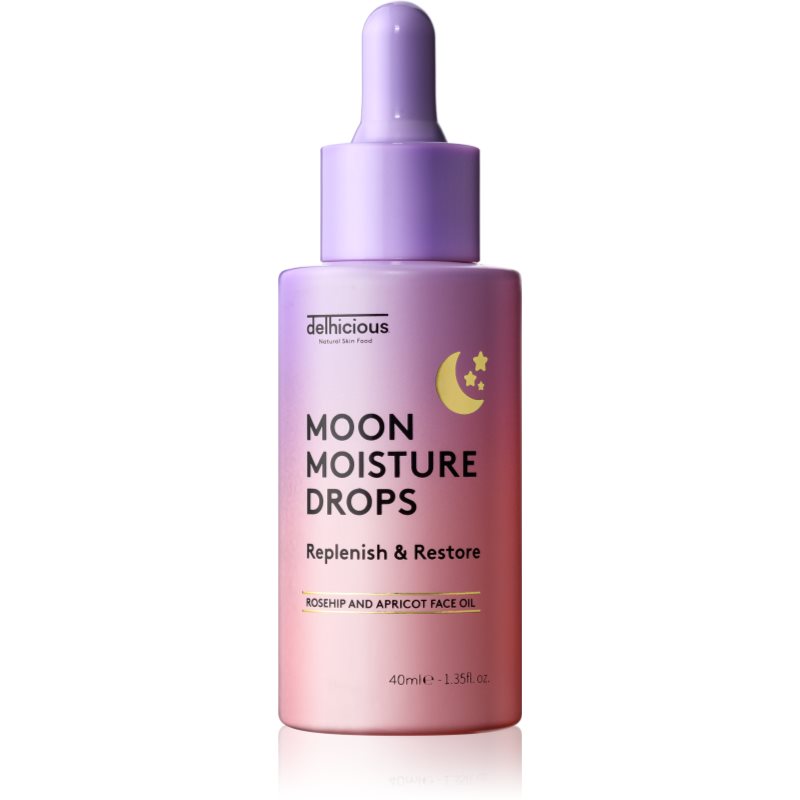 delhicious MOON MOISTURE DROPS подхранващ маслен серум за регенерация и възстановяване на кожата 40 мл.