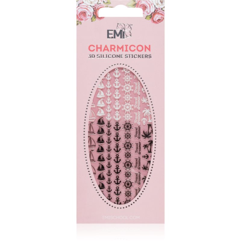 emi Charmicon Cruise Black/White Стикери за нокти 3D #50 1 бр.