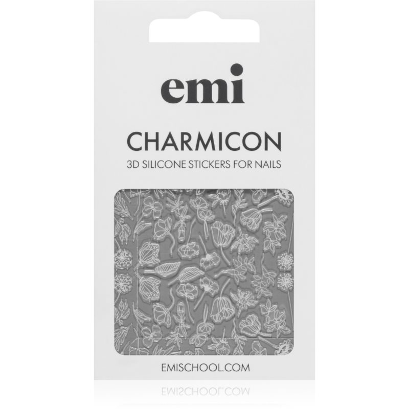 emi Charmicon White Flowers Стикери за нокти 3D #177 1 бр. на ниска цена