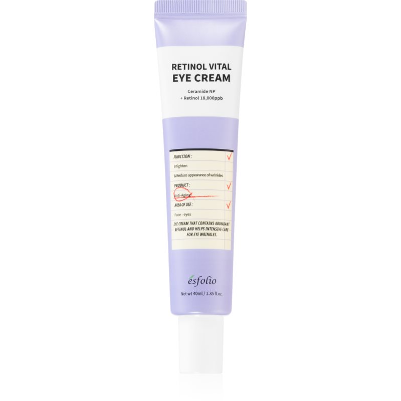 esfolio Retinol Vital крем за околоочния контур против бръчки с ретинол 40 мл.