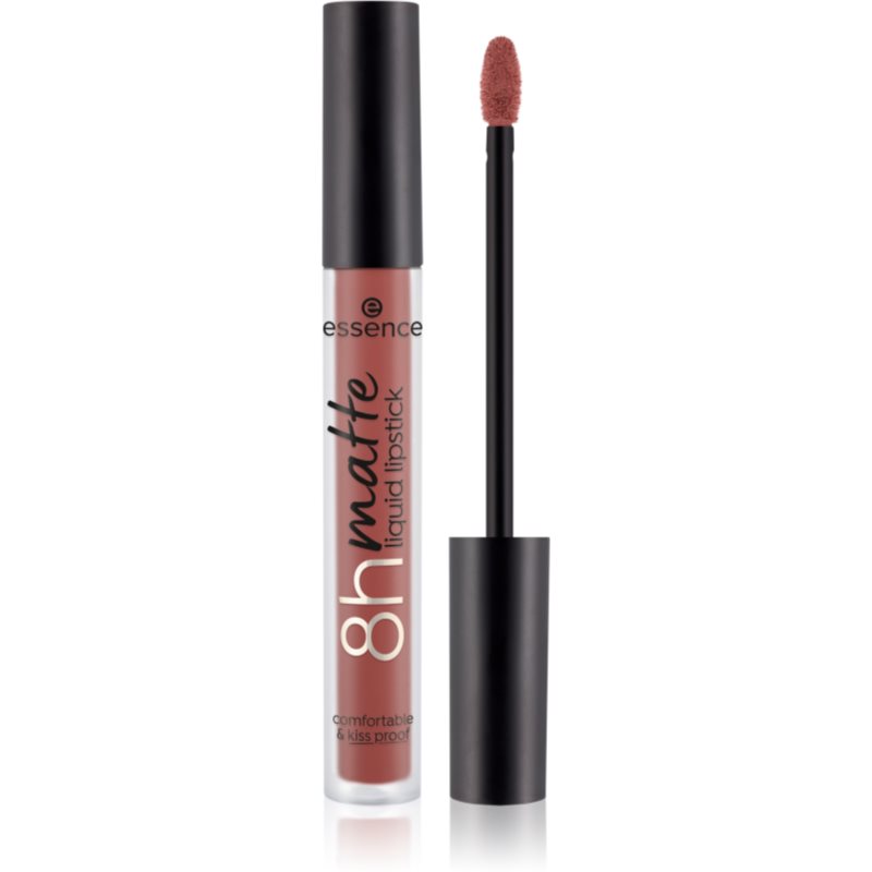 essence 8h matte матиращо течно червило цвят 16 Velvet Brick 2