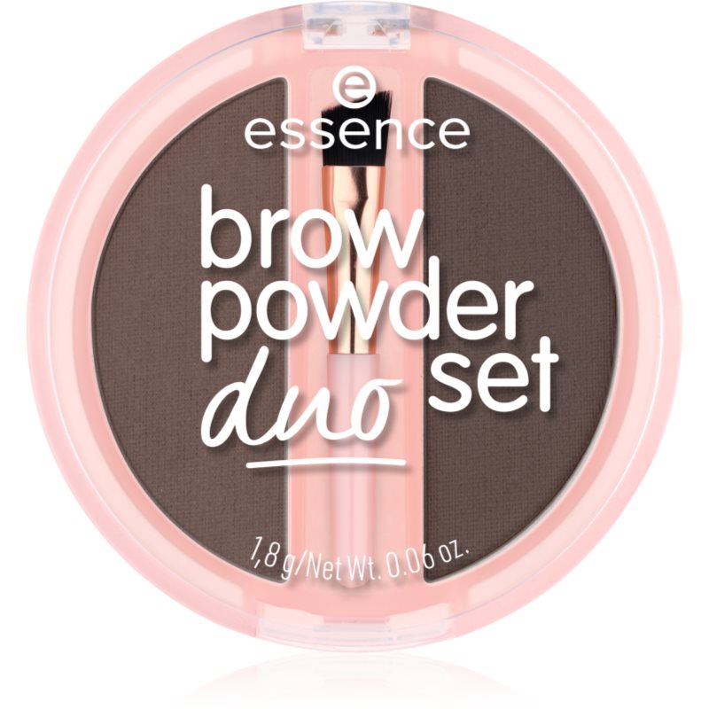 essence Brow Powder Duo комплект за вежди цвят 03 Dark 1.8 гр.