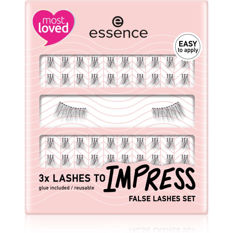 essence LASHES TO IMPRESS изкуствени мигли изгодна опаковка