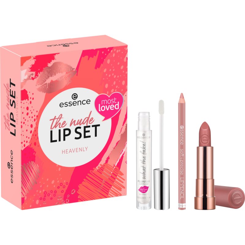 essence The Nude Lip Set подаръчен комплект за устни Heavenly