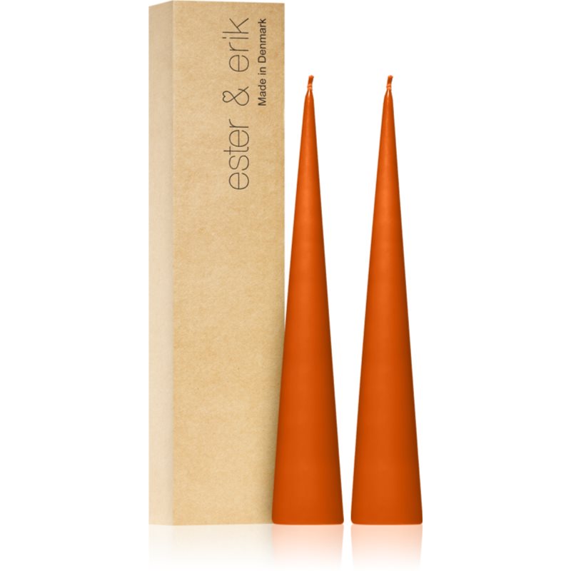ester & erik cone candles mild orange (no. 16) свещ 2x25 см на ниска цена