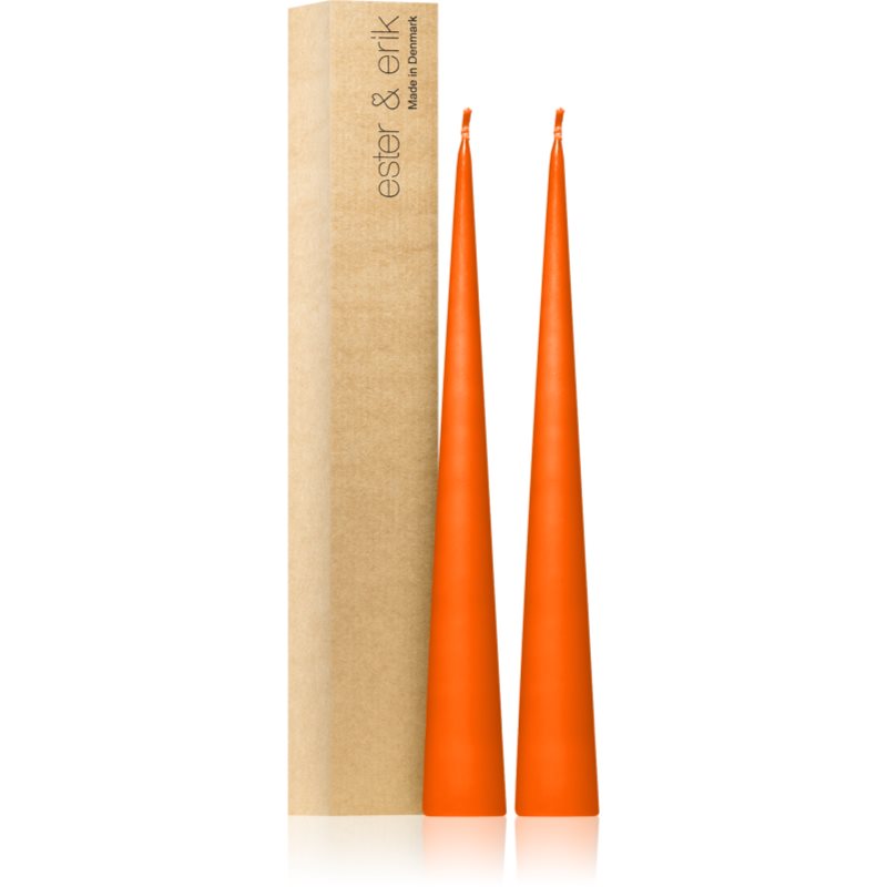 ester & erik cone candles mild orange (no. 16) свещ 2x37 см на ниска цена