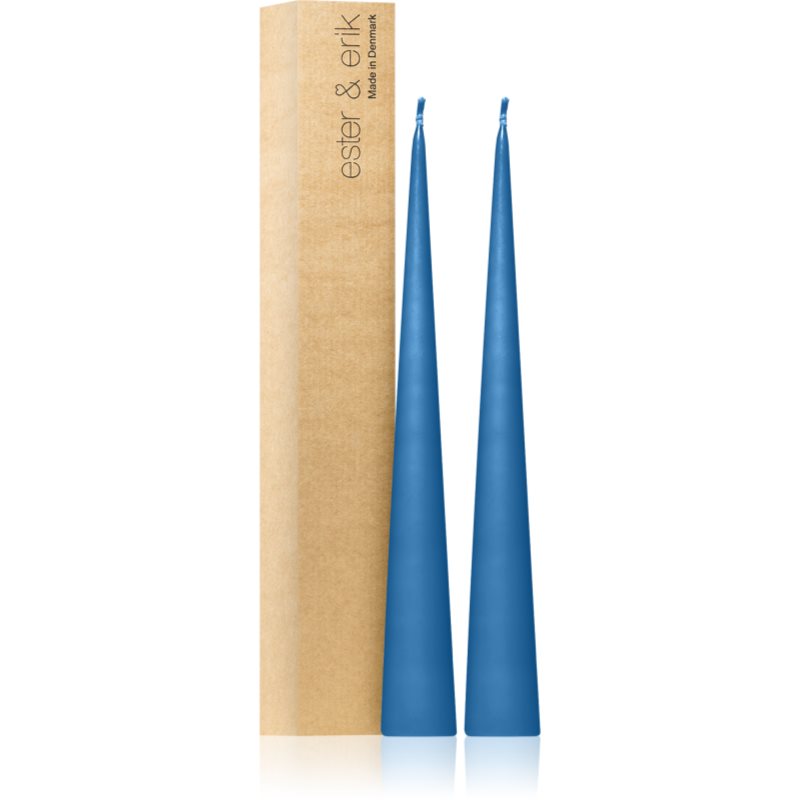 ester & erik cone candles moon blue (no. 37) свещ 2x37 см на ниска цена