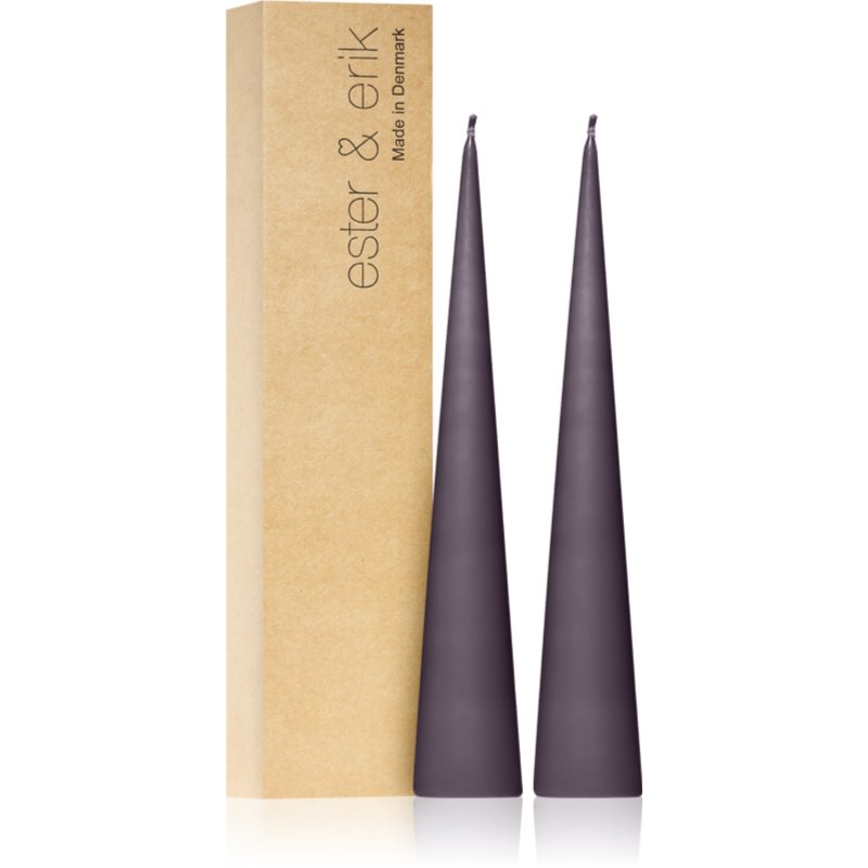 ester & erik cone candles muted mauve (no. 42) свещ 2x25 см на ниска цена