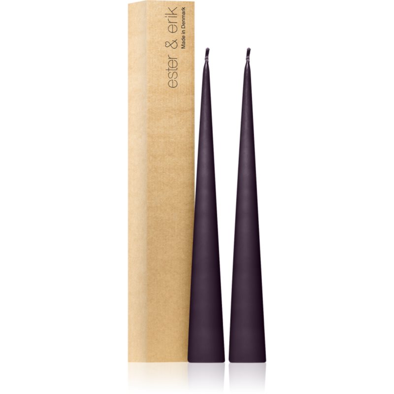 ester & erik cone candles muted mauve (no. 42) свещ 2x37 см на ниска цена