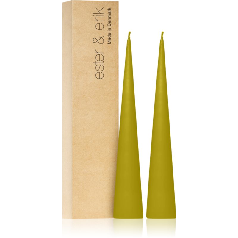 ester & erik cone candles pure wasabi (no. 68/2) свещ 2x25 см на ниска цена