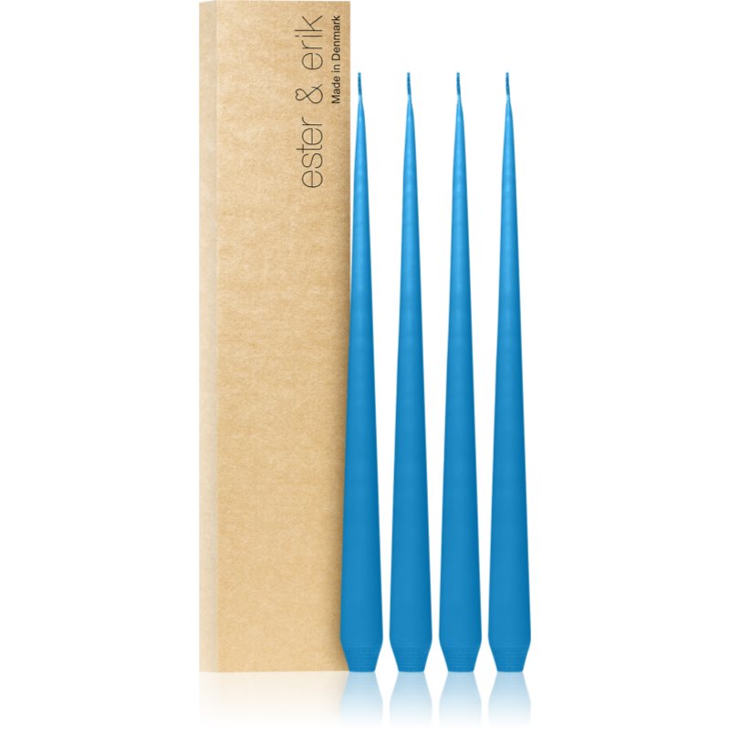 ester & erik taper candle moon blue (no. 37) свещ 4x32 см
