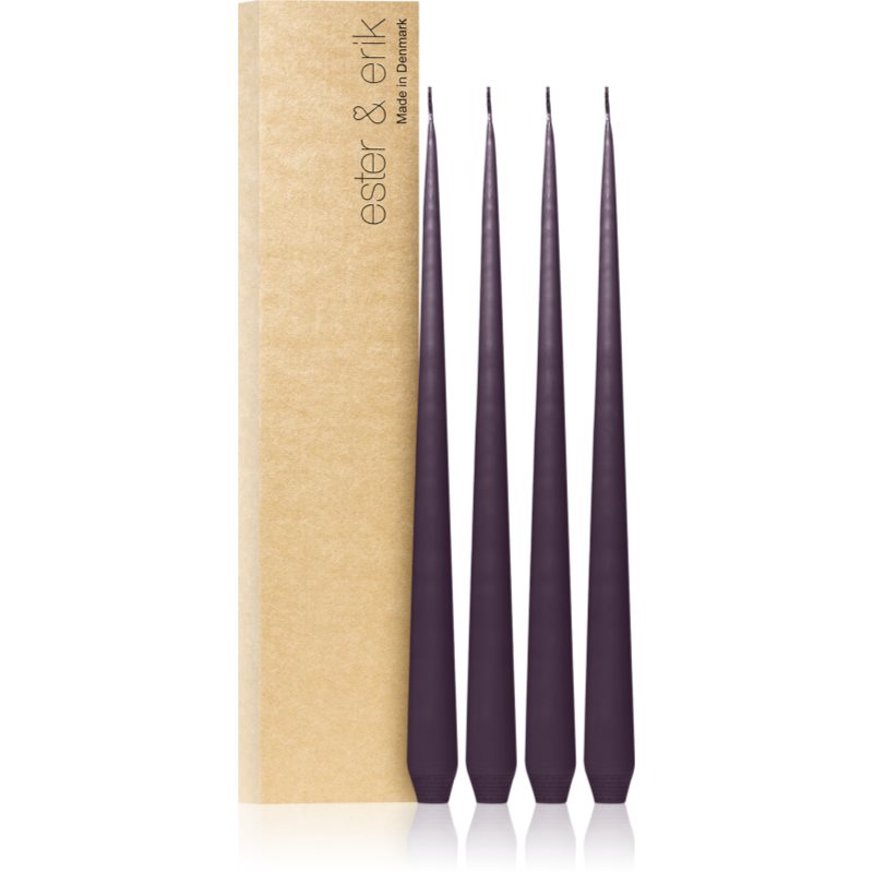 ester & erik taper candle muted mauve (no. 42) свещ 4x32 см