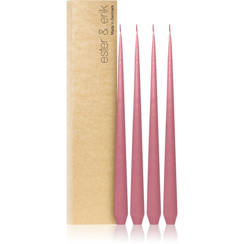 ester & erik taper candle old rose (no. 39) свещ 4x32 см