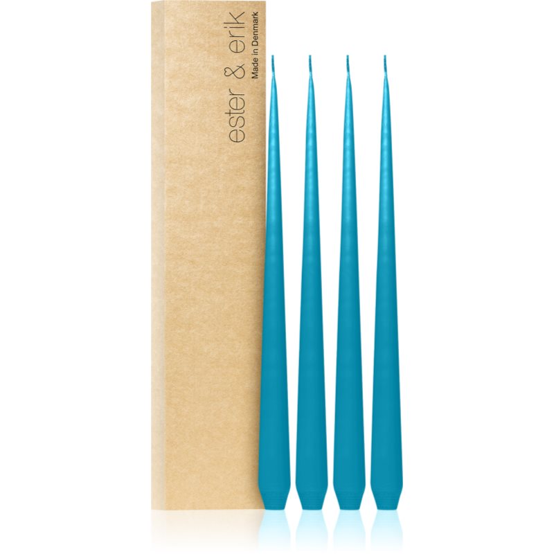 ester & erik taper candle turquoise (no. 56) свещ 4x32 см на ниска цена