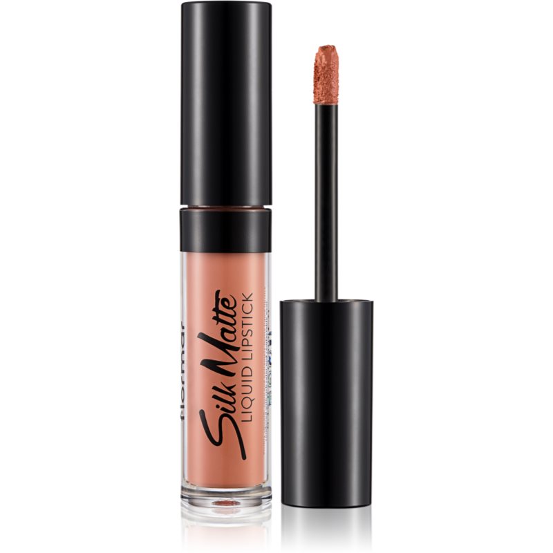 flormar Silk Matte дълготрайно матово течно червило цвят 001 Undressed 4