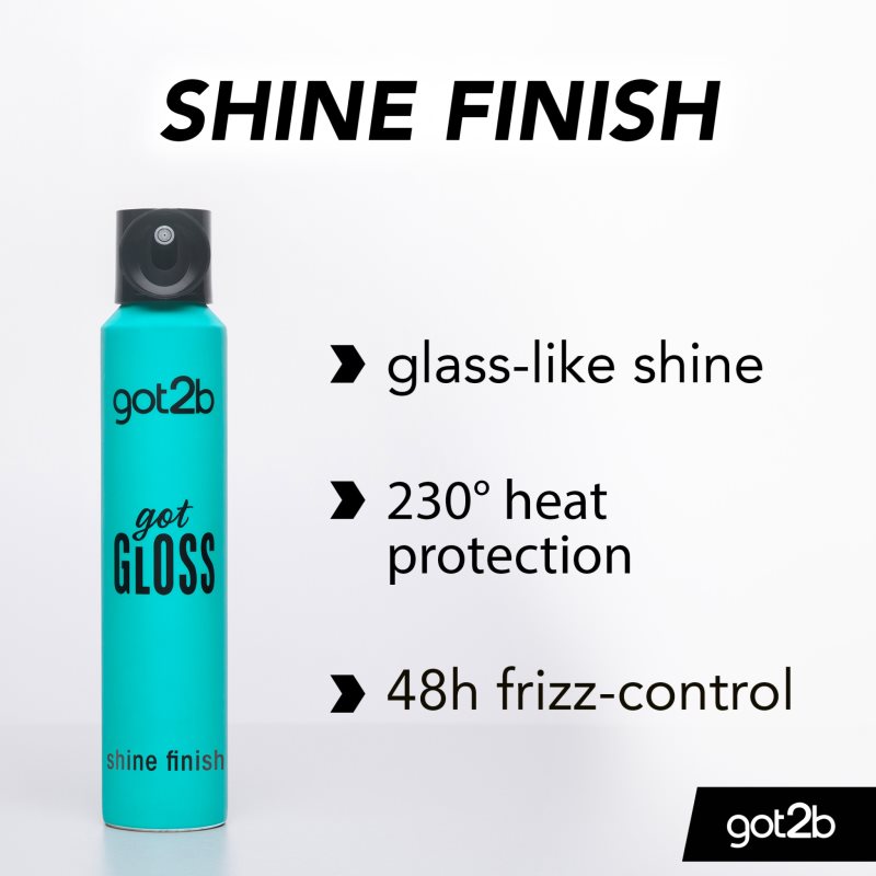 got2b got Gloss Shine Finish спрей за защита на косата от топлината за блясък и мекота на косата 200 мл. на ниска цена