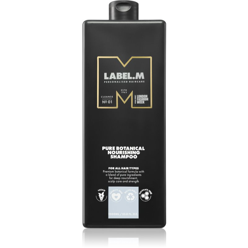 label.m Botanical Nourishing Shampoo интензивен подхранващ шампоан за всички видове коса 1000 мл.