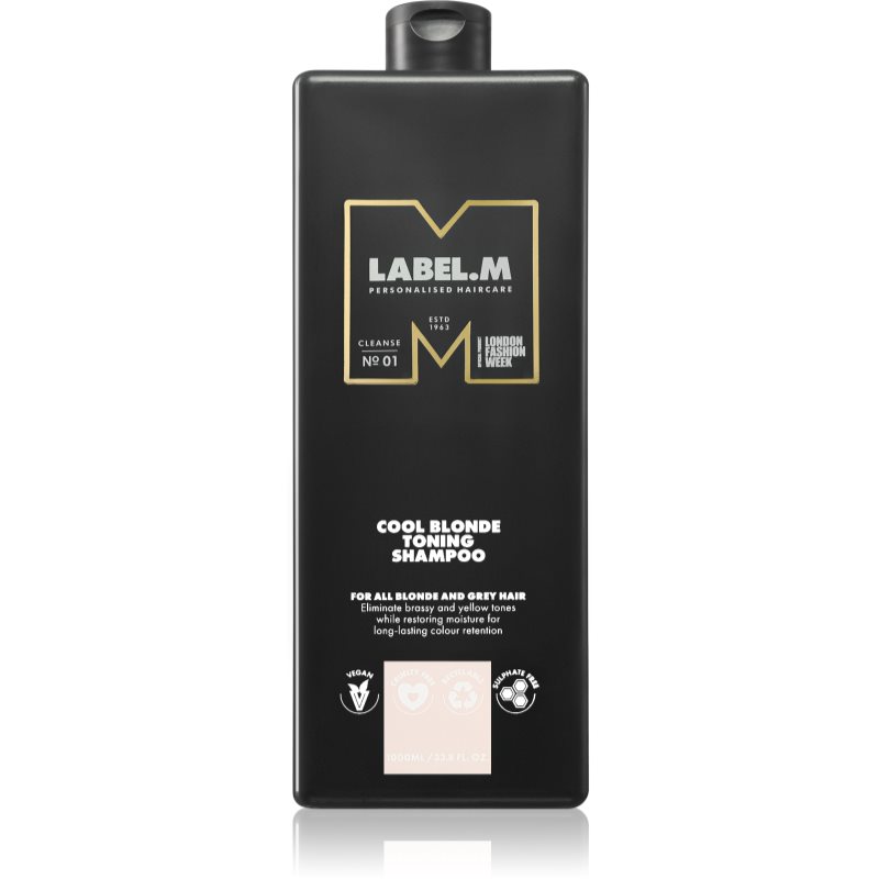 label.m Cool Blonde Toning Shampoo шампоан неутрализиращ жълтеникавите оттенъци 1000 мл.