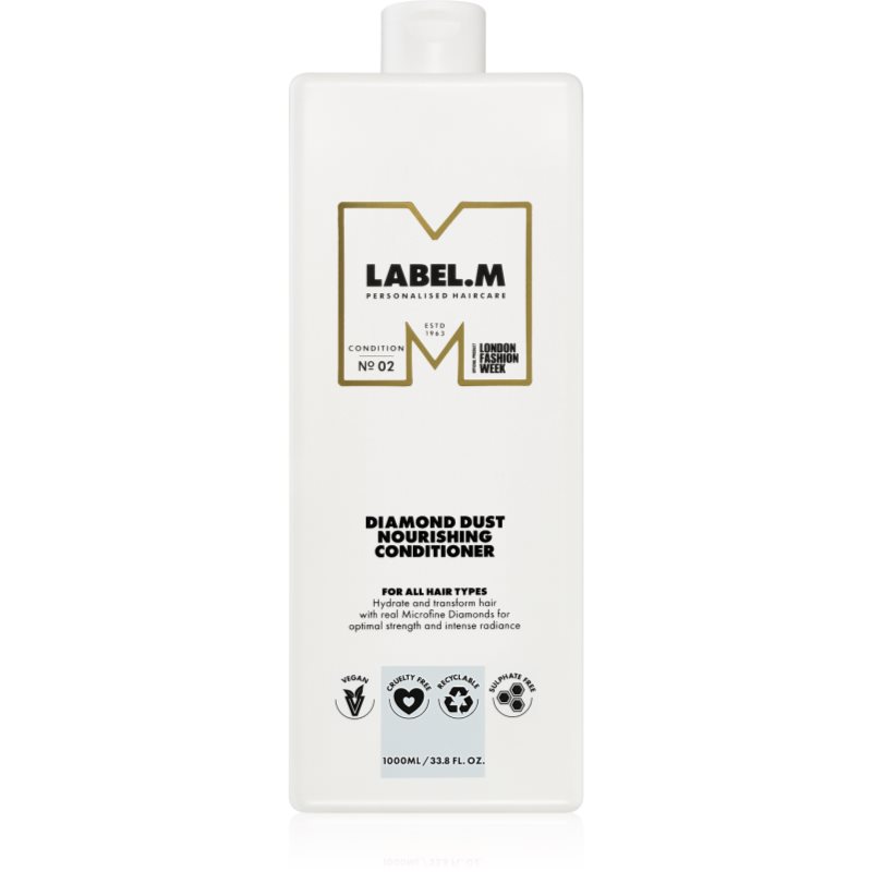 label.m Diamond Dust Nourishing Conditioner подхранващ балсам за суха коса 1000 мл.