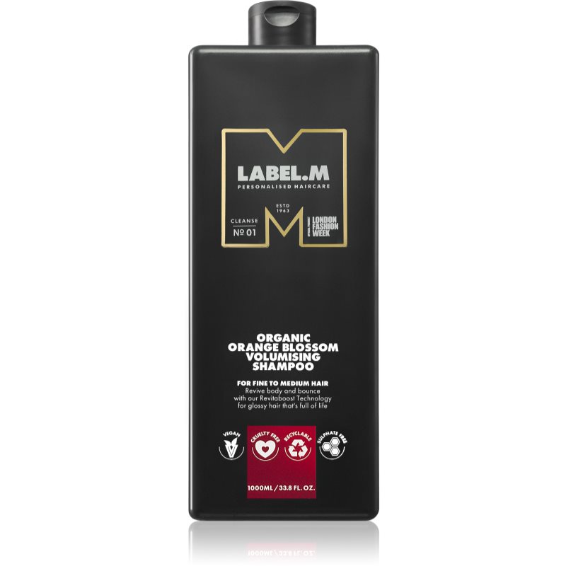 label.m Organic Orange Blossom Volumising Shampoo натурален шампоан за обем 1000 мл.