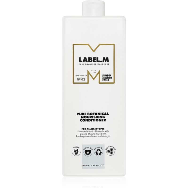 label.m Pure Botanical Nourishing Conditioner хидратиращ и подхранващ балсам за всички видове коса 1000 мл.