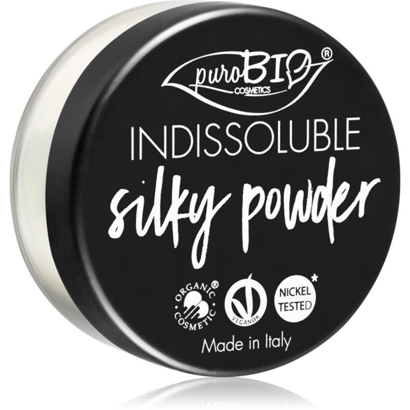 puroBIO Cosmetics Indissouble матираща насипна пудра цвят 01 Translucent 8 гр.